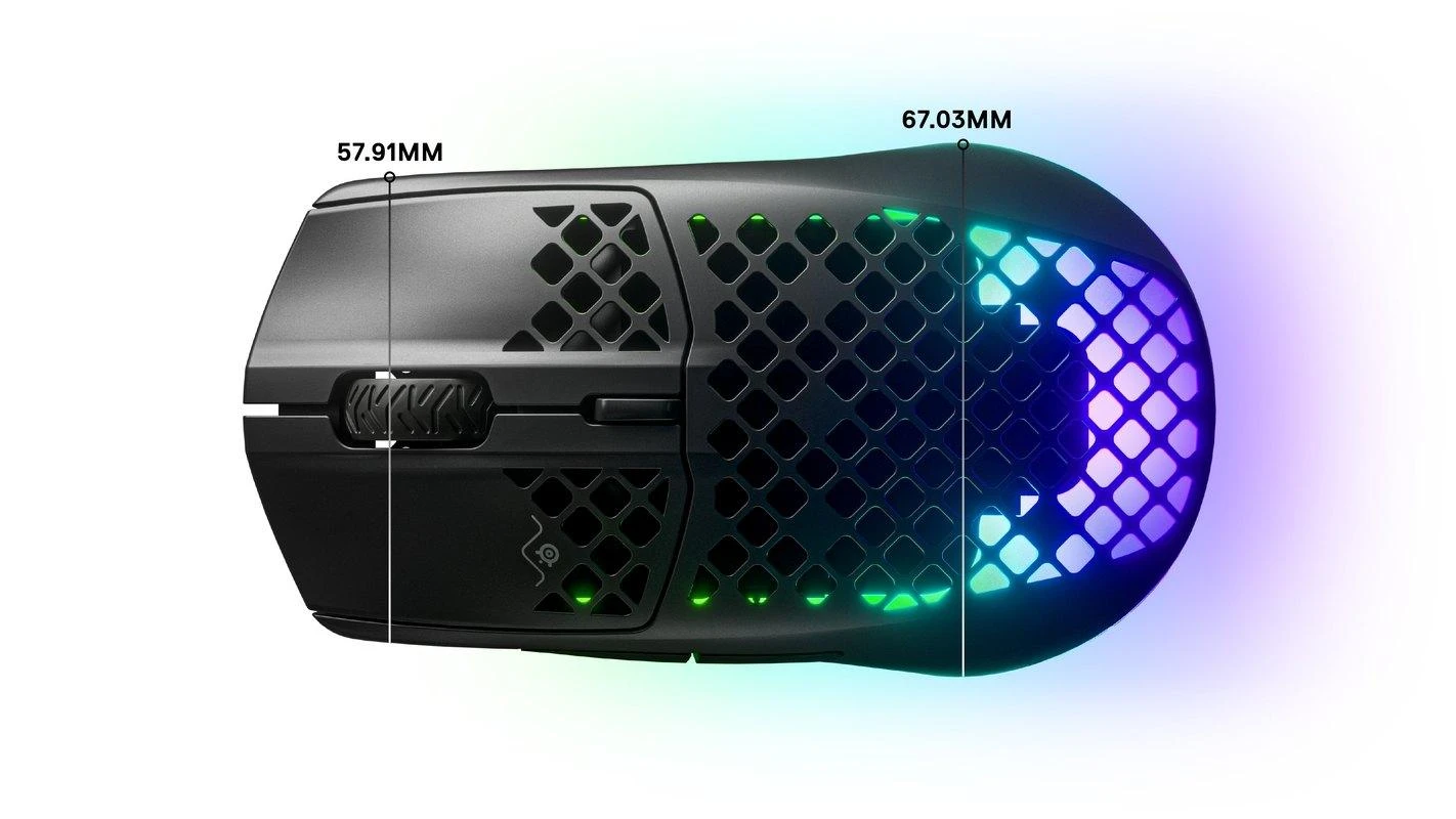 Belaidė Žaidimų pelė SteelSeries Aerox 3 Wireless, Juodos spalvos