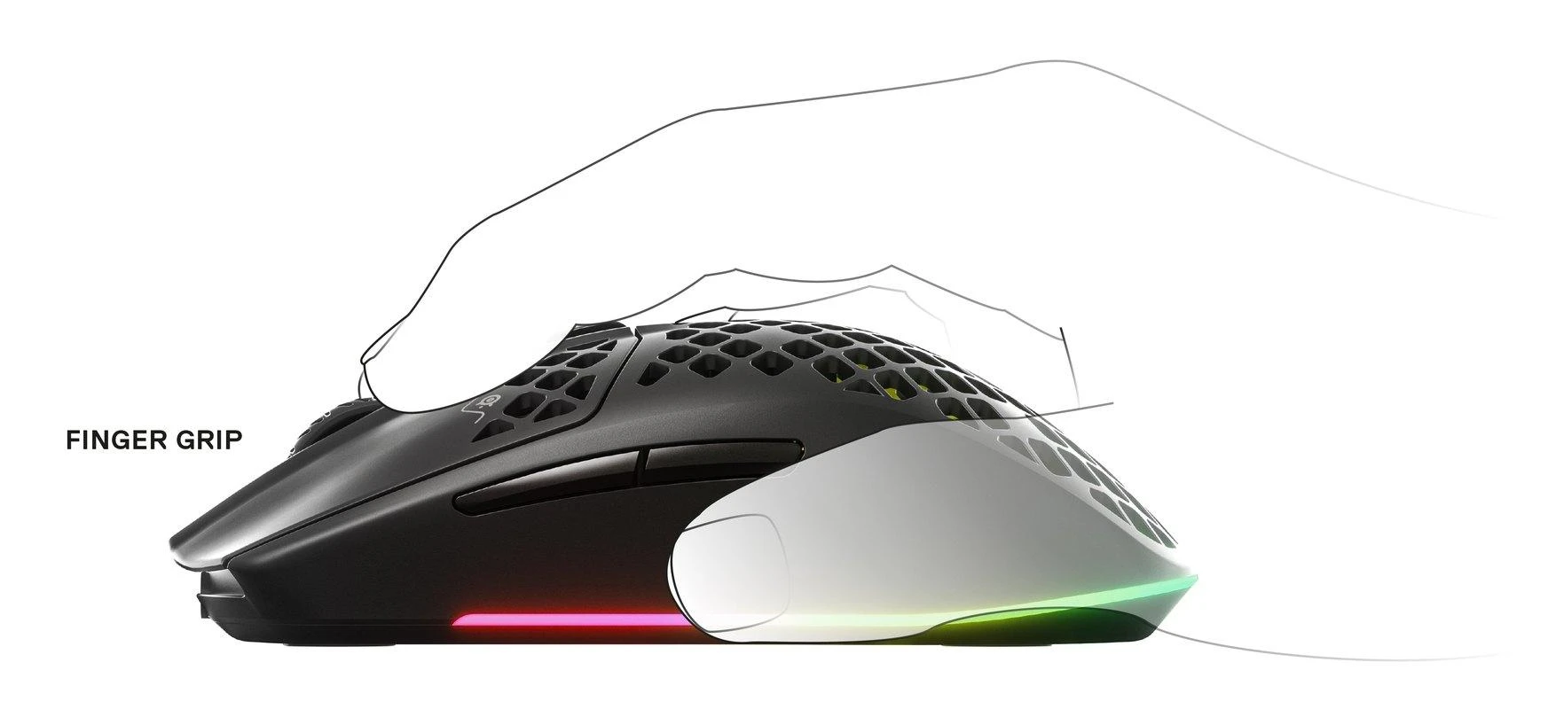 Belaidė Žaidimų pelė SteelSeries Aerox 3 Wireless, Juodos spalvos