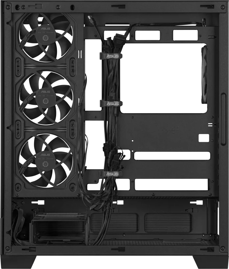 ASUS A31 PLUS TG ARGB kompiuterio korpusas Midi Tower su skaidriu šoniniu langu, suderinamas su ATX / BTX / MicroATX / Mini-ITX, juodos spalvos