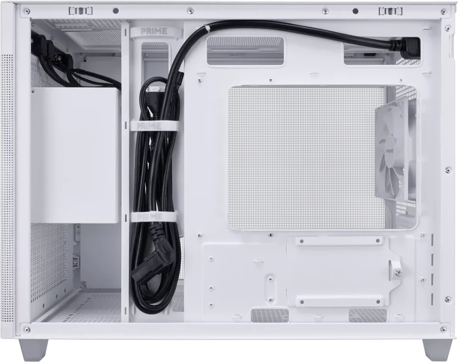 ASUS AP201 PRIME mATX CASE MESH TG Baltas
