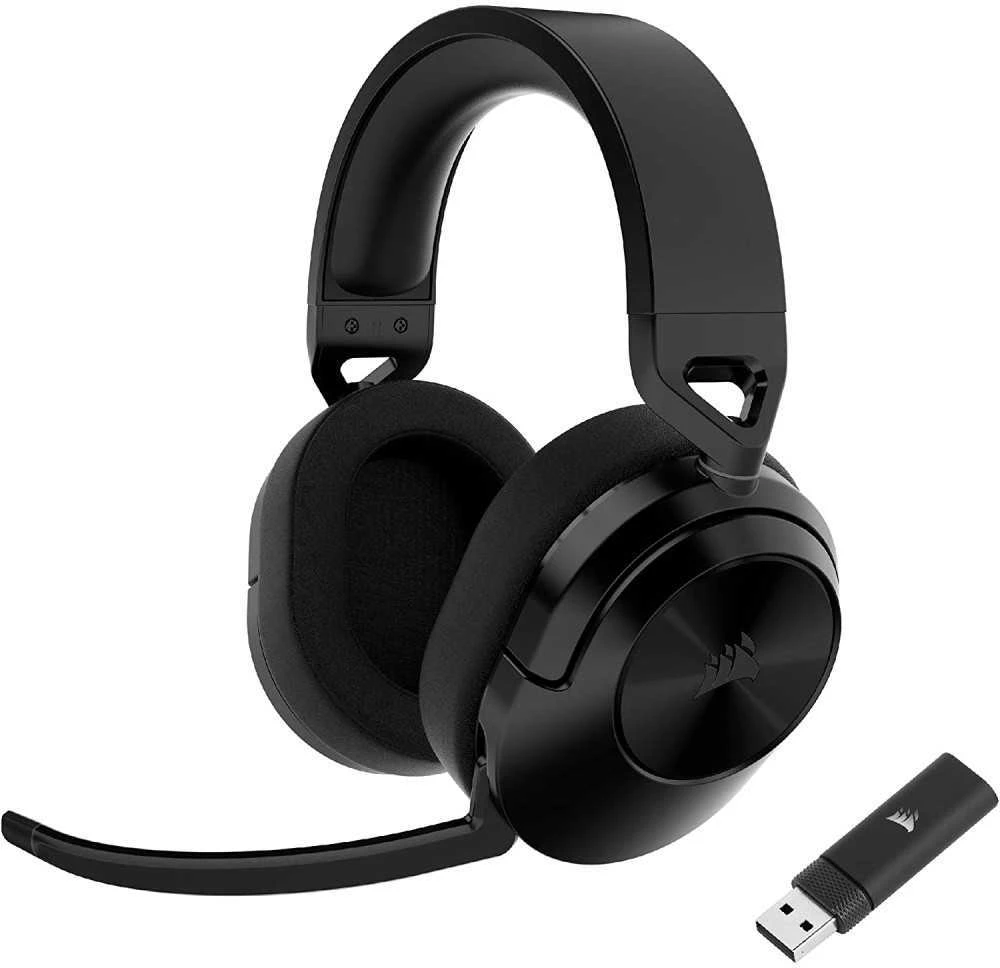 Corsair HS55 žaidimų ausinės, belaidės, Anglies pluošto spalvos