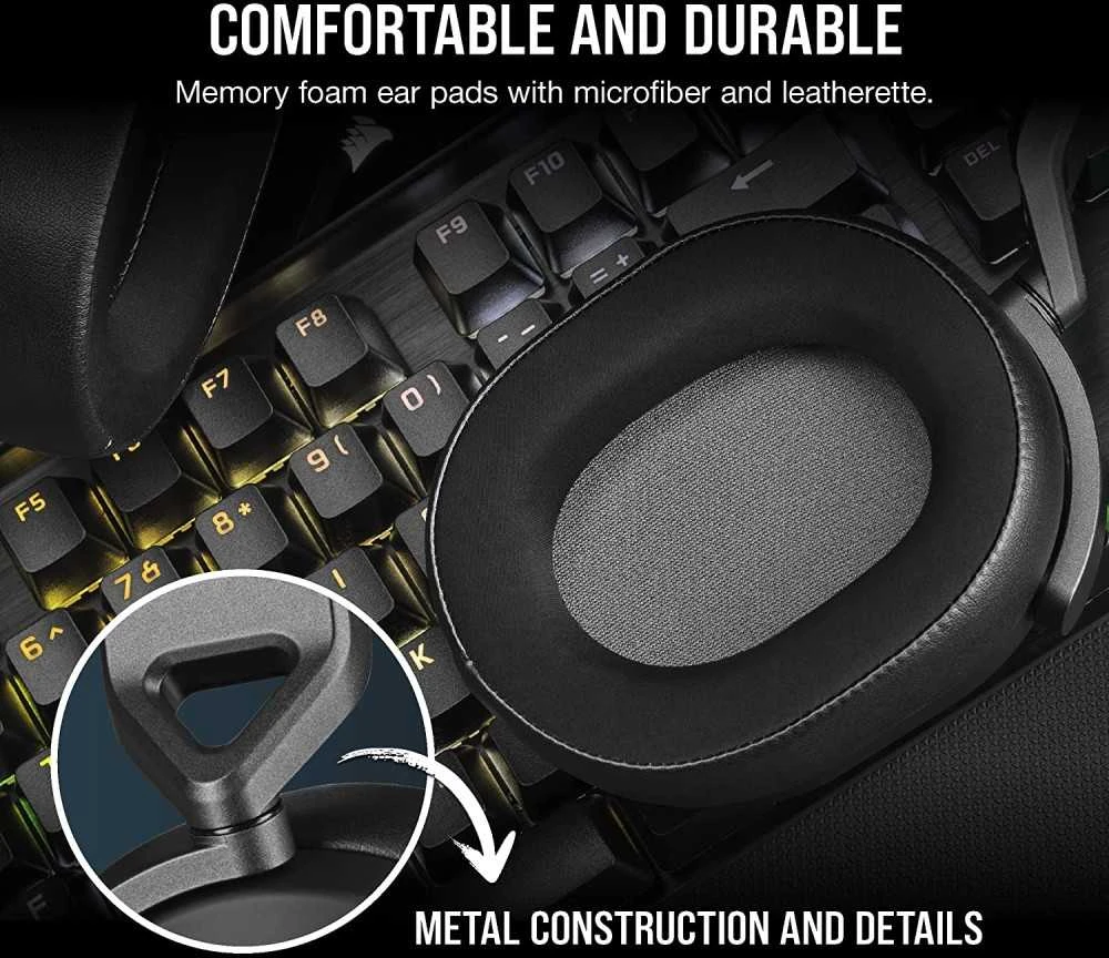 Corsair HS65 Surround Žaidimų Ausinės | Carbon