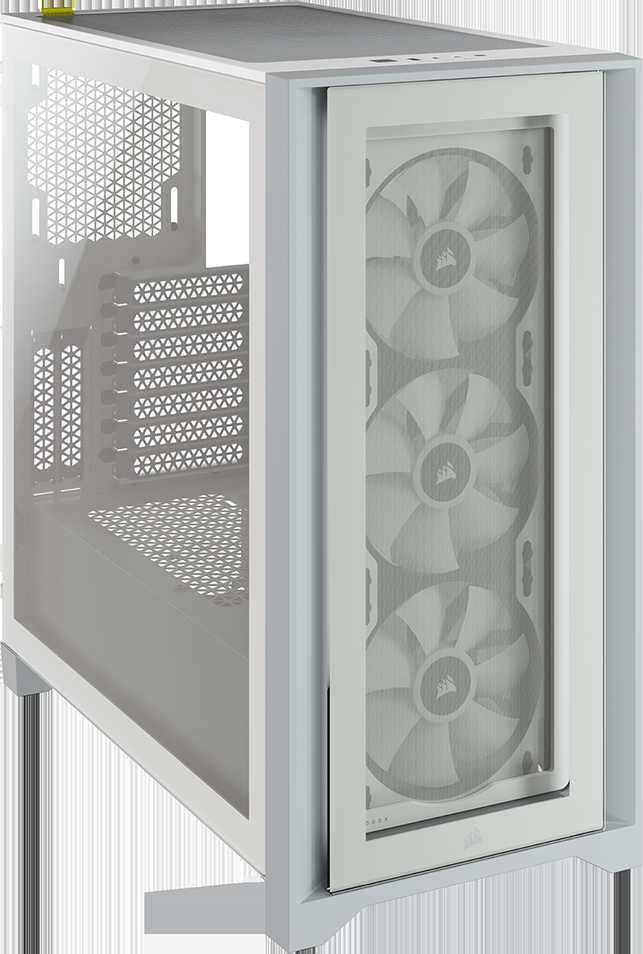 Korpusas Corsair iCUE 4000X RGB, tempered glass, baltas