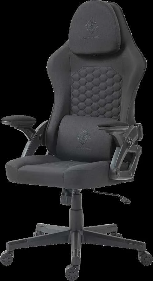 DC130 žaidimų kėdė DELTACO GAMING, juoda su minkštu lininiu audiniu / 4222376 / GAM-180