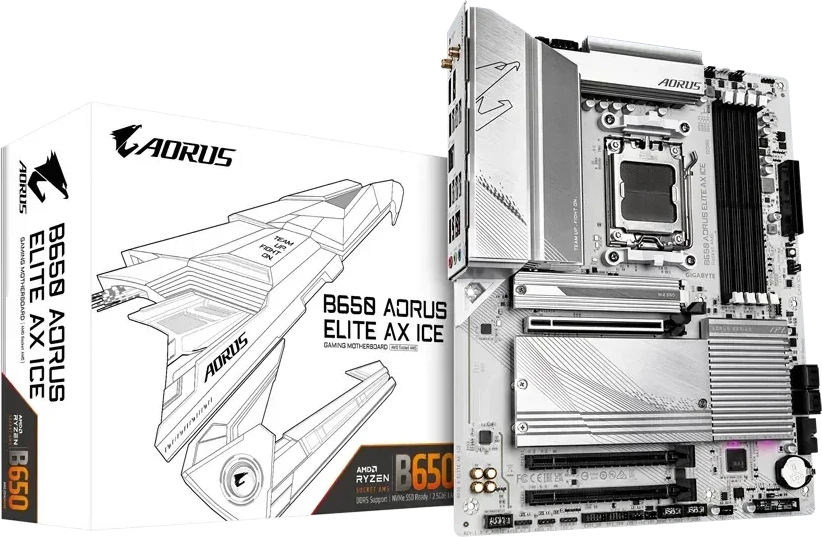 Pagrindinė plokštė Gigabyte B650 AORUS ELITE AX ICE