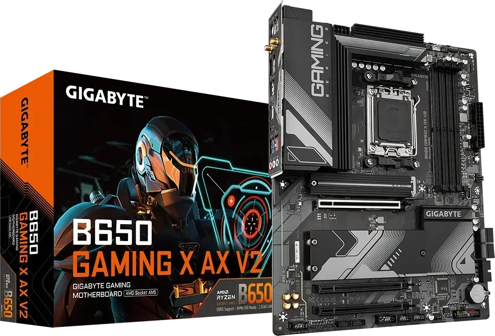 Pagrindinė plokštė GIGABYTE B650 GAMING X AX V2 AM5 4xDDR5 4xSATA 3xM.2