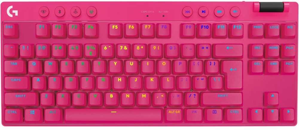 Logitech G PRO X TKL Wireless Belaidė Žaidimų Klaviatūra | Magenta, GX Tactile