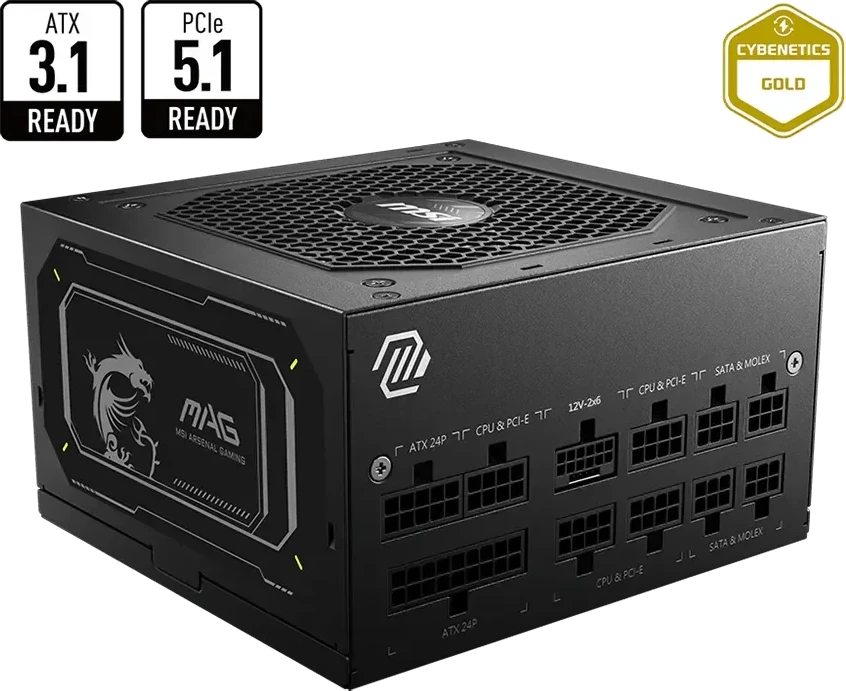 MSI MAG A750GL PCIE5 II 750W GOLD MAITINIMAS