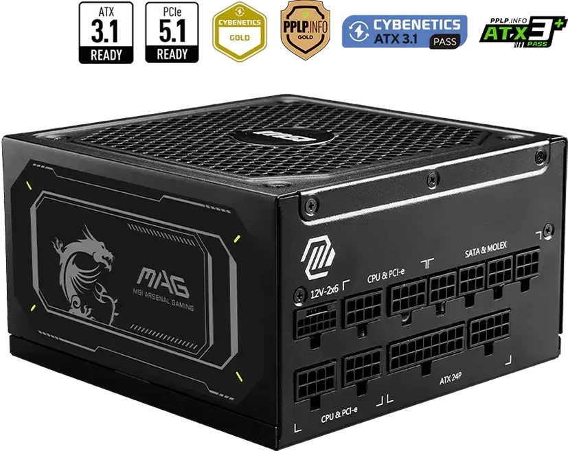MSI MPG A1000GL PCIE5 II 1000W maitinimo blokas