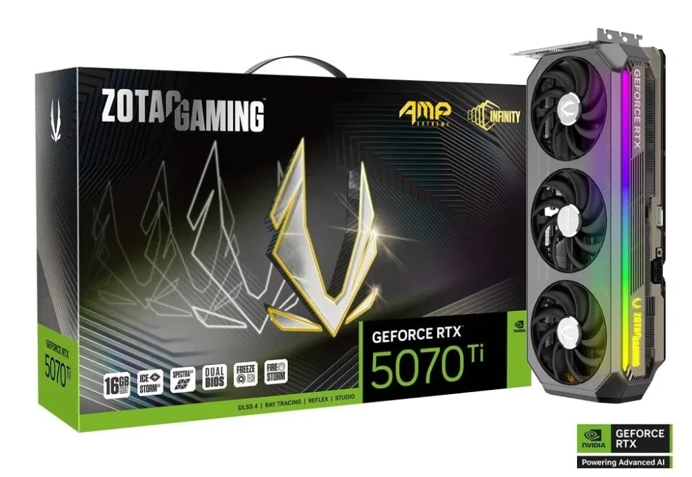 Vaizdo plokštė Zotac GeForce RTX 5070 Ti AMP Extreme INFINITY 16GB DLSS 4