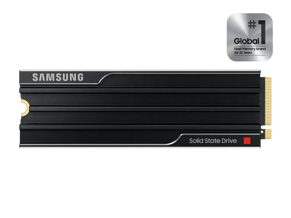 Samsung 9100 PRO With Heatsink | 1000 GB | SSD form factor M.2 2280 | Solid-state drive sąsaja PCIe 5.0 NVMe | Skaitymo greitis 14800 MB/s | Rašymo greitis 13400 MB/s
