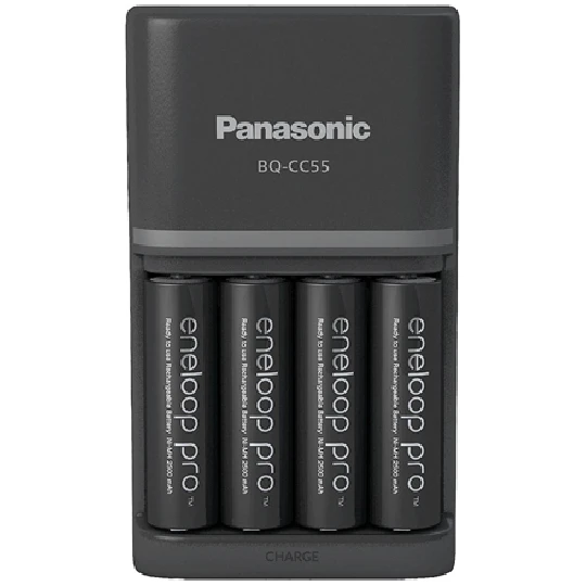 Panasonic Eneloop Baterijų Pakrovėjas BQ-CC55 + 4 AA/R6 Eneloop Pro 