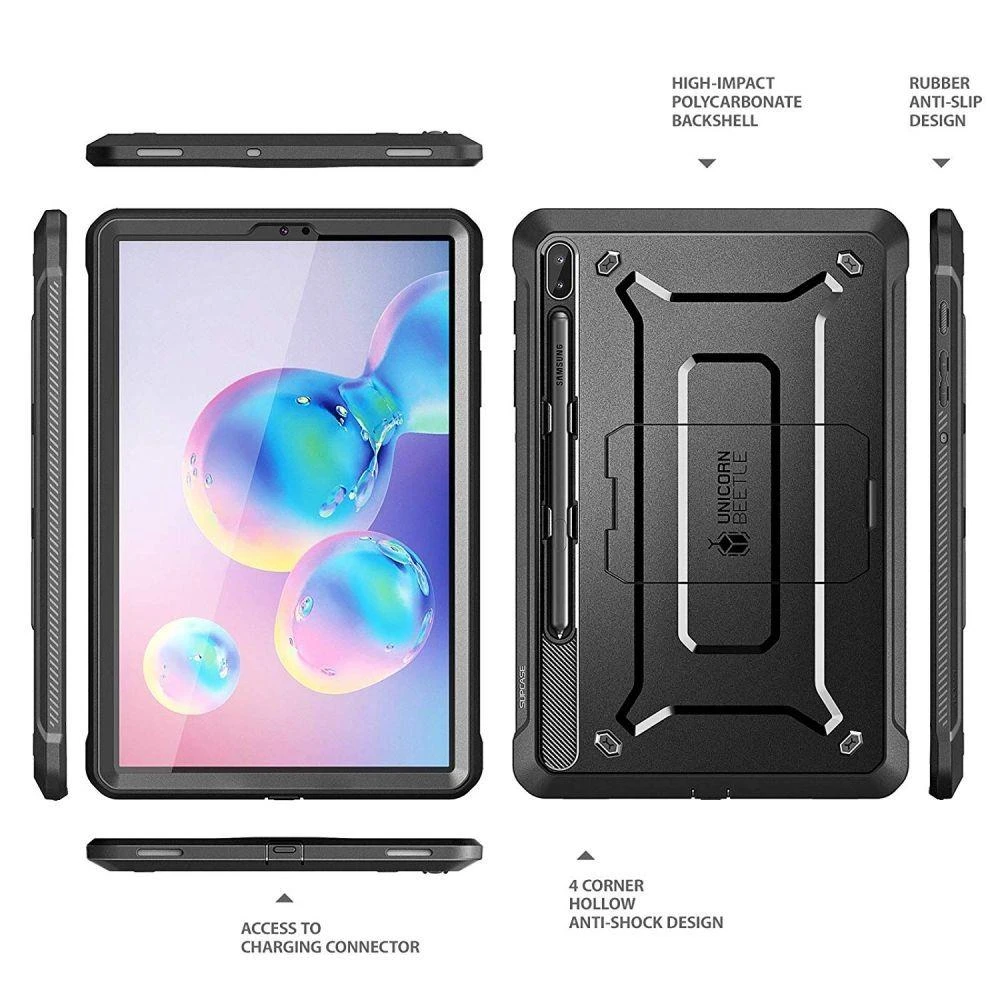 Dėklas planšetinis kompiuteris Supcase Dėklas Supcase Unicorn Beetle Pro do Galaxy Tab S6 10.5 T860/T865 Juodas