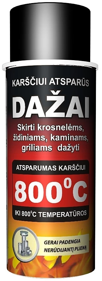 Karščiui atsparūs dažai HANSA 910, juoda, 400 ml