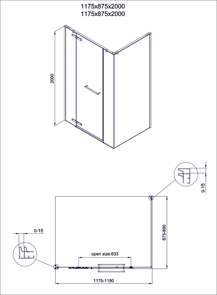 Dušo kabina PRESTIGE 120x90 chrom/pilka be pado