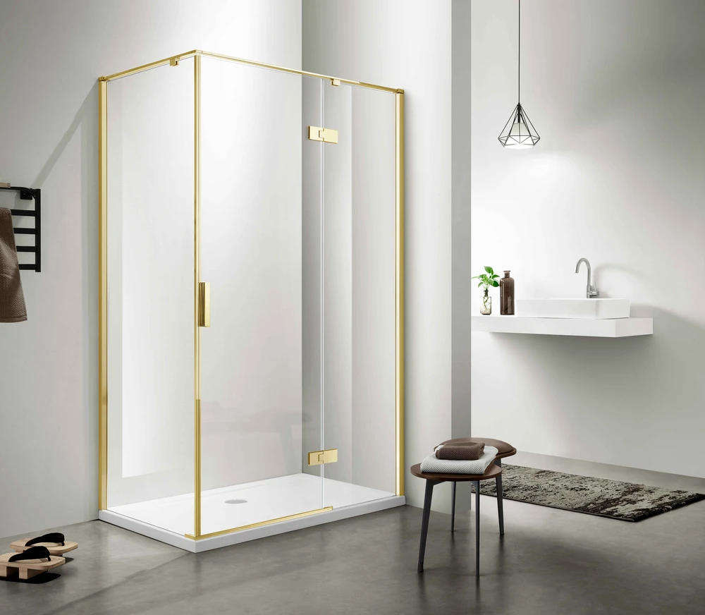 Dušo kabina WM1231 90x90 GOLD skaidri be pado