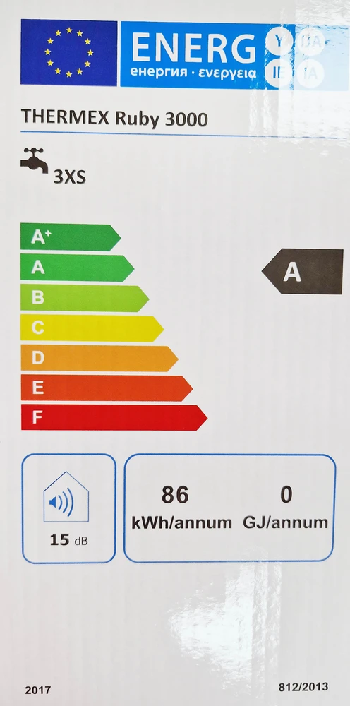 Elektrinis momentinis vandens šildytuvas Thermex Ruby 3000 su lanksčiu čiaupu