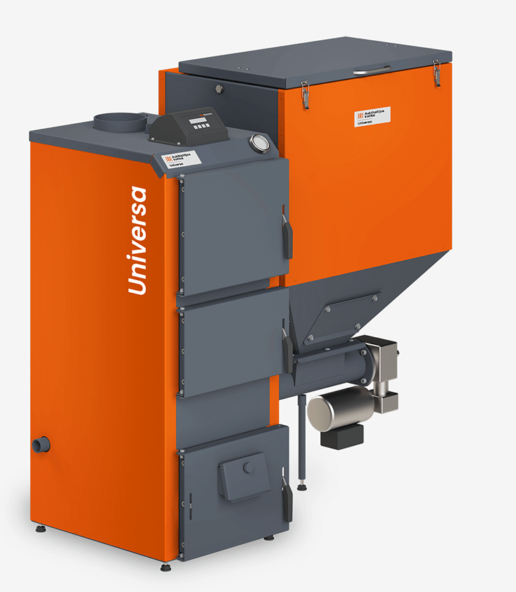 Katilas UNIVERSA 20 su 20kW Zenono degikliu ir 200l talpa