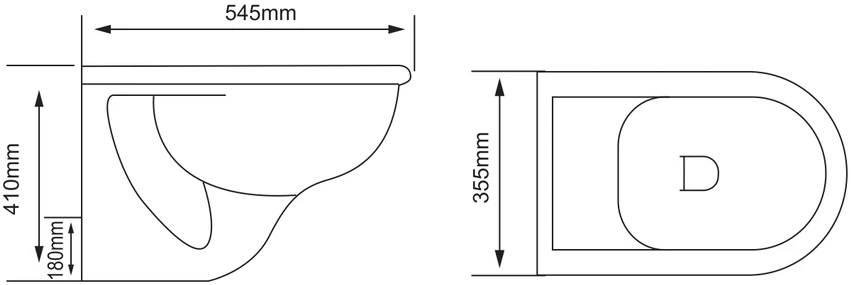 Klozetas pakabinamas PUNO 301 RIMLESS