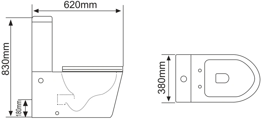 Klozetas VERSO 063 RIMLESS