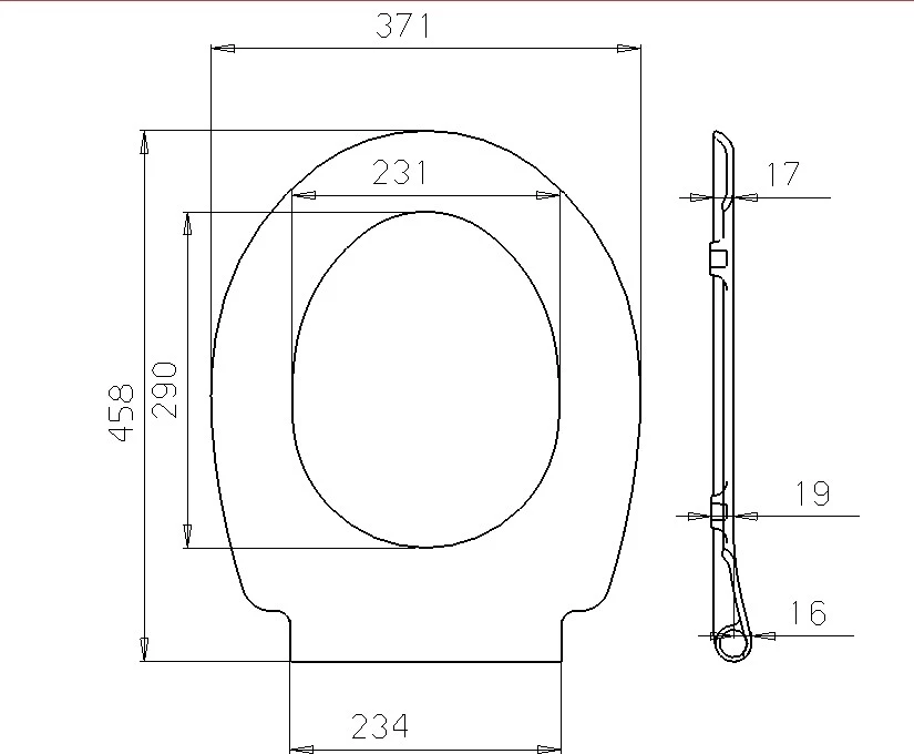 Klozeto dangtis DU02A lėtas