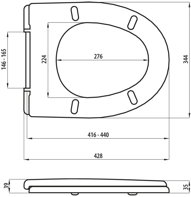 Klozeto dangtis MA-013AW