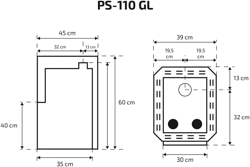 Krosnelė Skamet PS-110 GL su stiklu