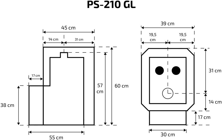 Krosnelė Skamet PS-210 GL su stiklu