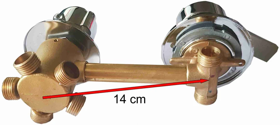 Perjungėjas vandens funkcijų 5 padėčių su sriegiais 14 cm
