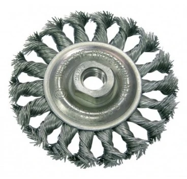 Šepetys šlifavimo plieno 100mm M14 sukto plauko PROLINE