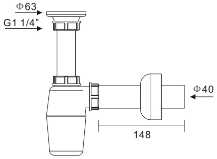 Sifonas HD07 1 1/4