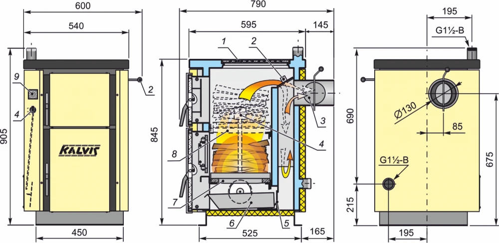 Klass Šildymo katilas-viryklė KALVIS 4B-1 13kW