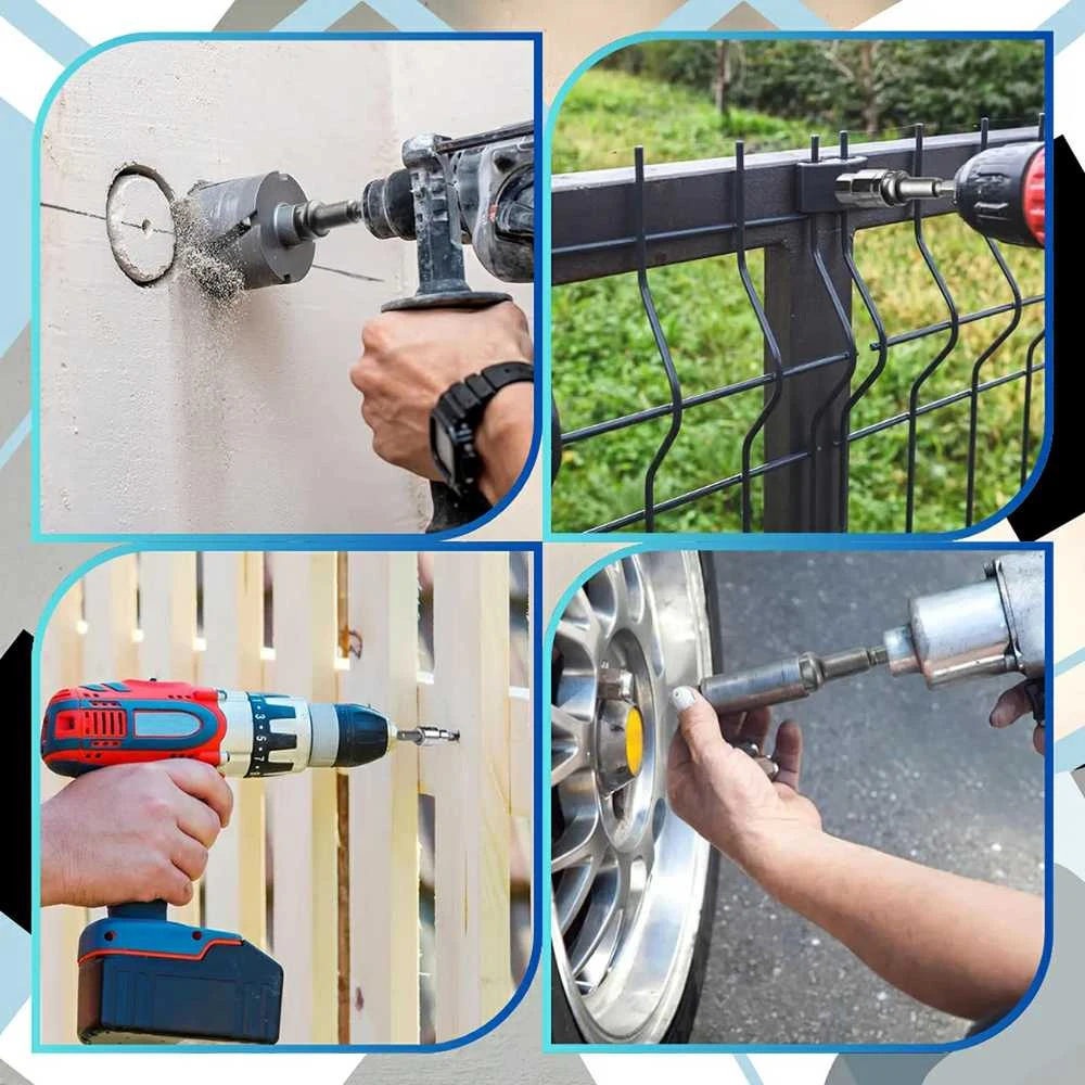 Adapterių rinkinys gręžtuvui, 3 vnt.