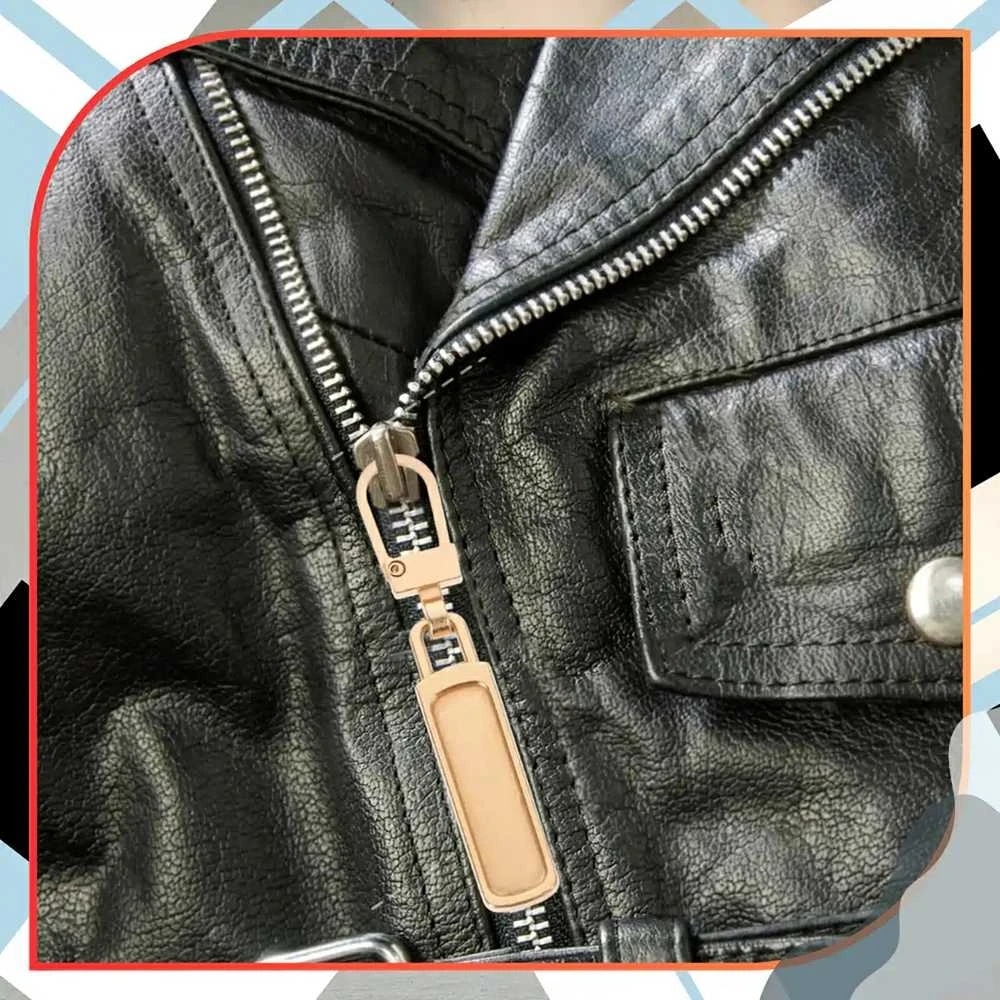 Auksinės metalinės užtrauktukų pakabos, 5 vnt.