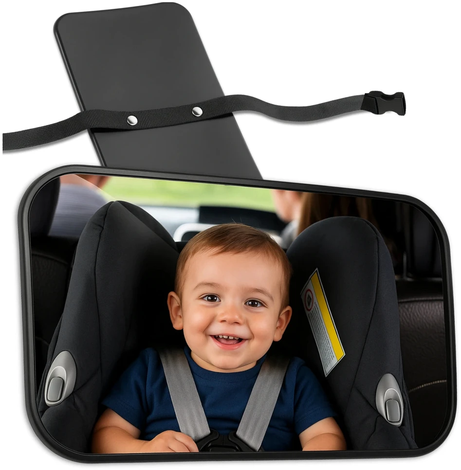 Automobilinis veidrodėlis kūdikio stebėjimui 13,5×18,8 cm A237