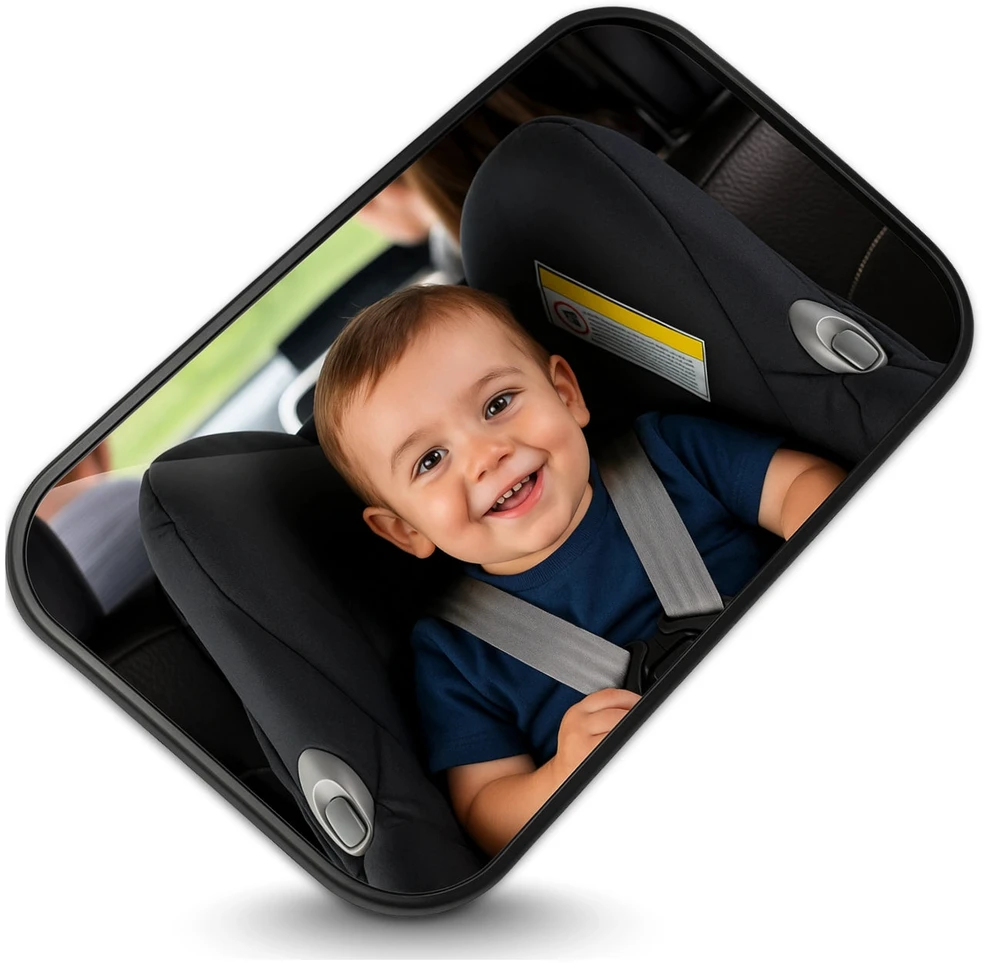Automobilinis veidrodėlis kūdikio stebėjimui 13,5×18,8 cm A237
