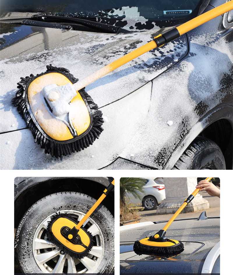 Automobilio langų valymo šepetys, minkštas, 3 įdėklai