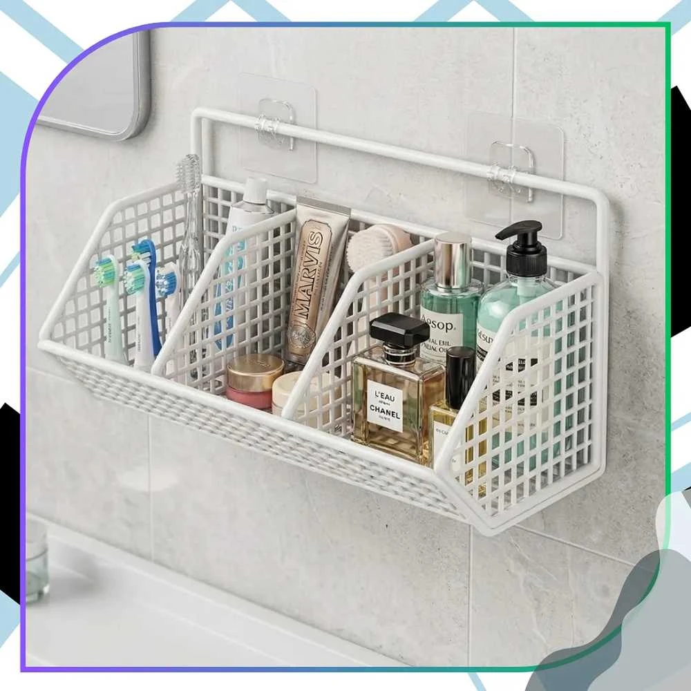 Baltas sieninis plieno organizatorius 3 skyrių