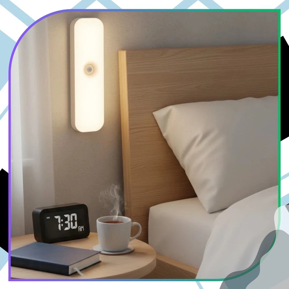 Belaidė magnetinė LED lempa 5W su judesio jutikliu B22