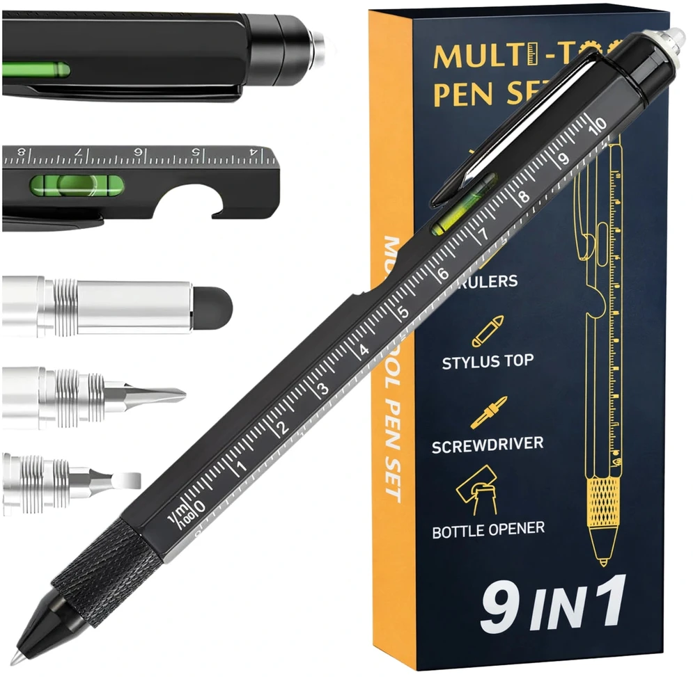 Bez Marki Daugiafunkcis taktinis multitool rašiklis 9in1 metalinis