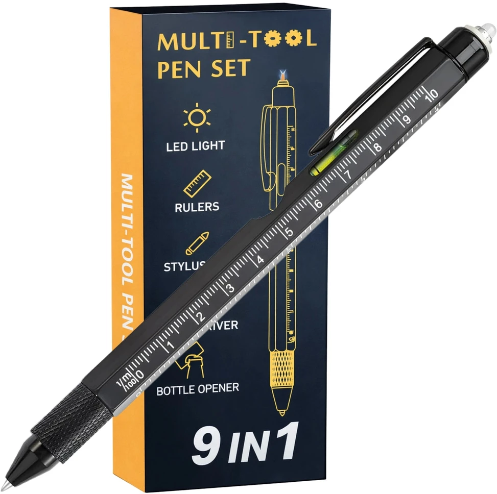 Bez Marki Daugiafunkcis taktinis multitool rašiklis 9in1 metalinis