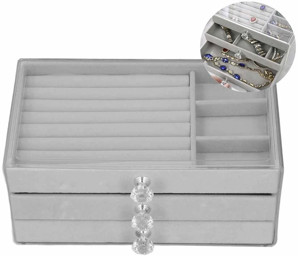 Dėžutė papuošalams SX130 pilka