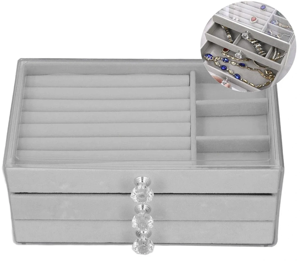 Dėžutė papuošalams SX130 pilka