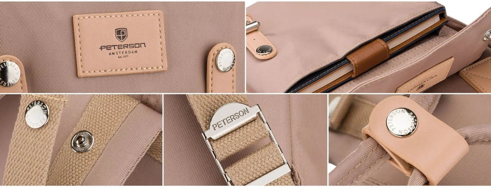 Didelė kuprinė moterims Peterson, smėlio K59