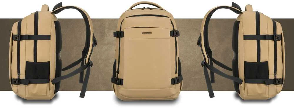 Didelė kuprinė unisex Peterson, chaki K22