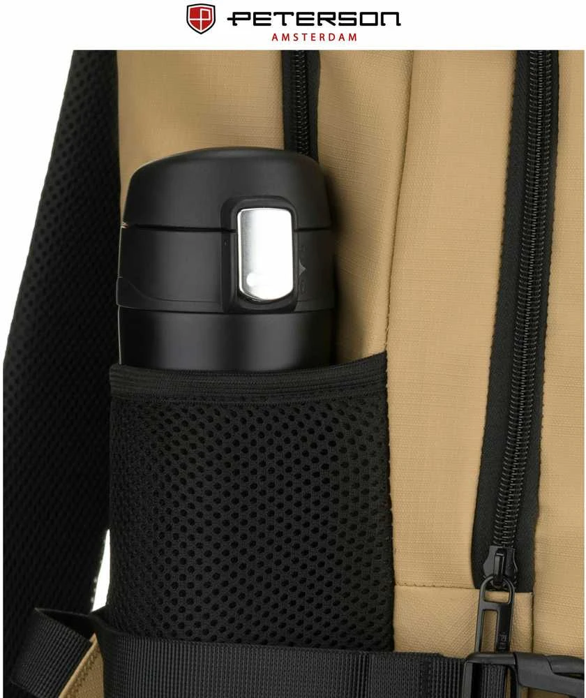 Didelė kuprinė unisex Peterson, chaki K22