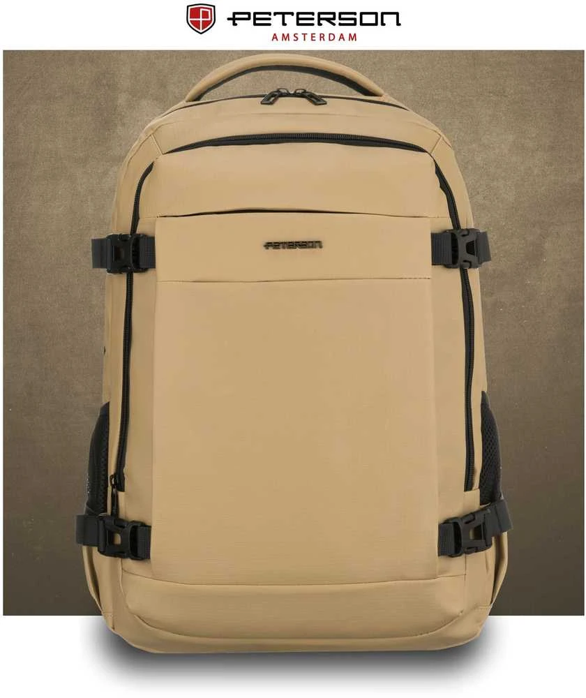 Didelė kuprinė unisex Peterson, chaki K22