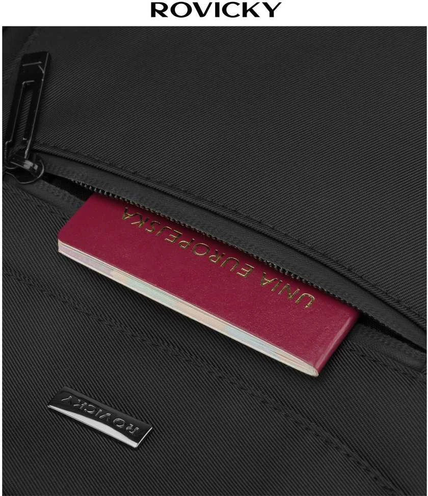 Didelė kuprinė unisex Rovicky, juoda K58