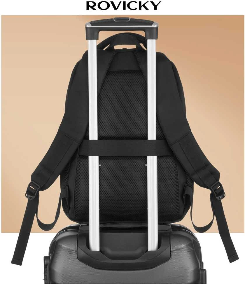 Didelė kuprinė unisex Rovicky, juoda K58