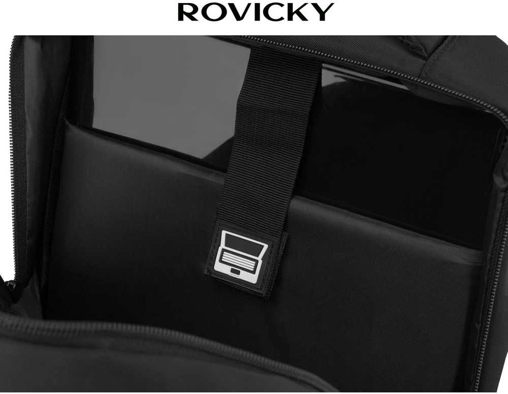 Didelė kuprinė unisex Rovicky, juoda K58